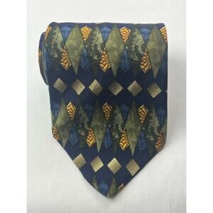 Cocktail Collections by Stonehedge Silk Necktie Chardonnay Geometric Multi-Color